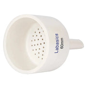 Porcelain Büchner filter funnel, 60 mm OD, perforated plate, glazed ceramic surface, acid and alkali resistant for laboratory filtration