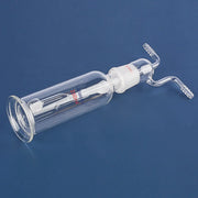 Gas Washing Bottle, Glass 34/34 Stopper Gas Bubbler Gas Washing Bottle with Fritted Disc and 8 mm OD Inlet/Outlet Hoses