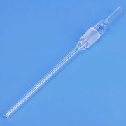 Glass Extended Adapter, Air Flow Tube Borosilicate Glass Inlet Adapter with Extended Drip Tube 8 mm Diameter and 15 mm Lower Length Labasics