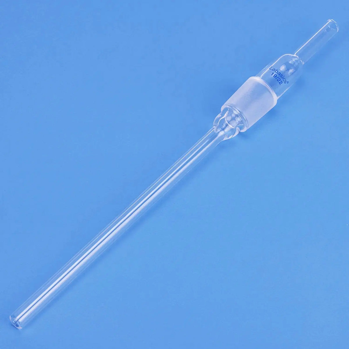 Glass Extended Adapter, Air Flow Tube Borosilicate Glass Inlet Adapter with Extended Drip Tube 8 mm Diameter and 15 mm Lower Length Labasics