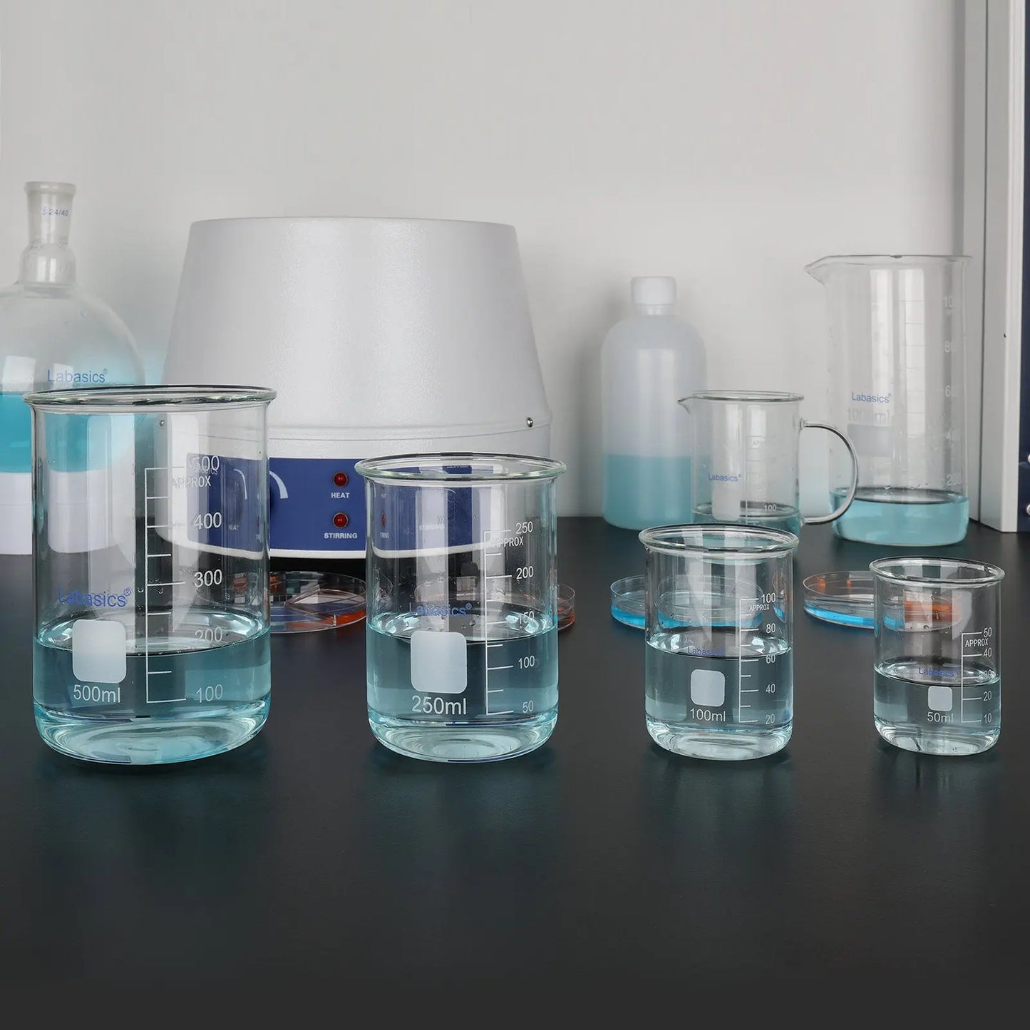 Glass Beaker, No Spout, 50-500 mL Labasics
