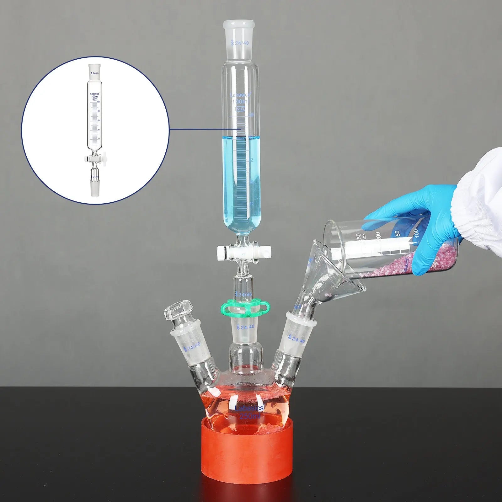 Graduated Dropping Addition Funnel Labasics