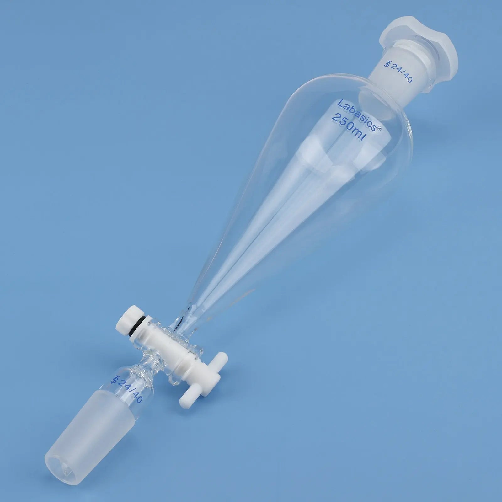 Conical Separatory Funnel, Two 24/40 Joints, 60-250ml Labasics shop