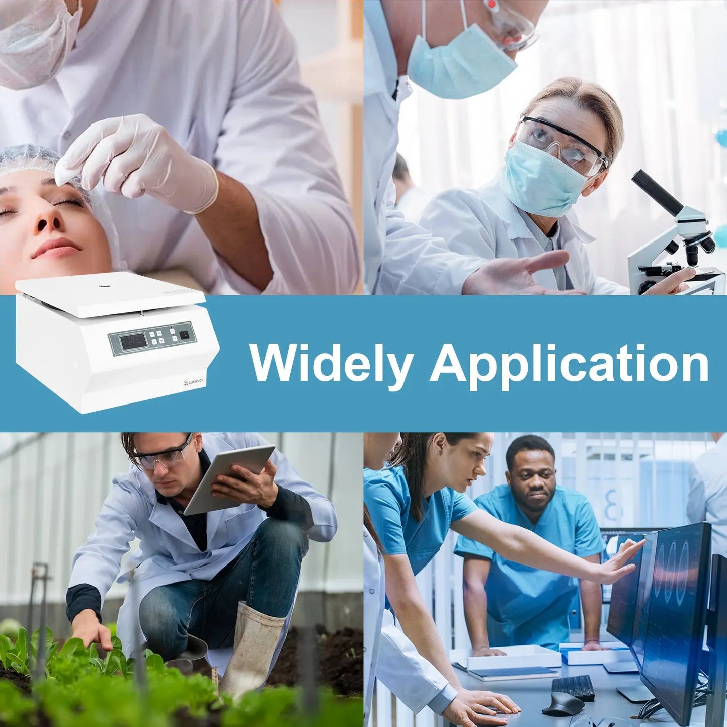 Low-Speed Digital Centrifuge, 4000 RPM Max Speed, 2600xg Max Centrifugal Force, Swing Rotor Labasics