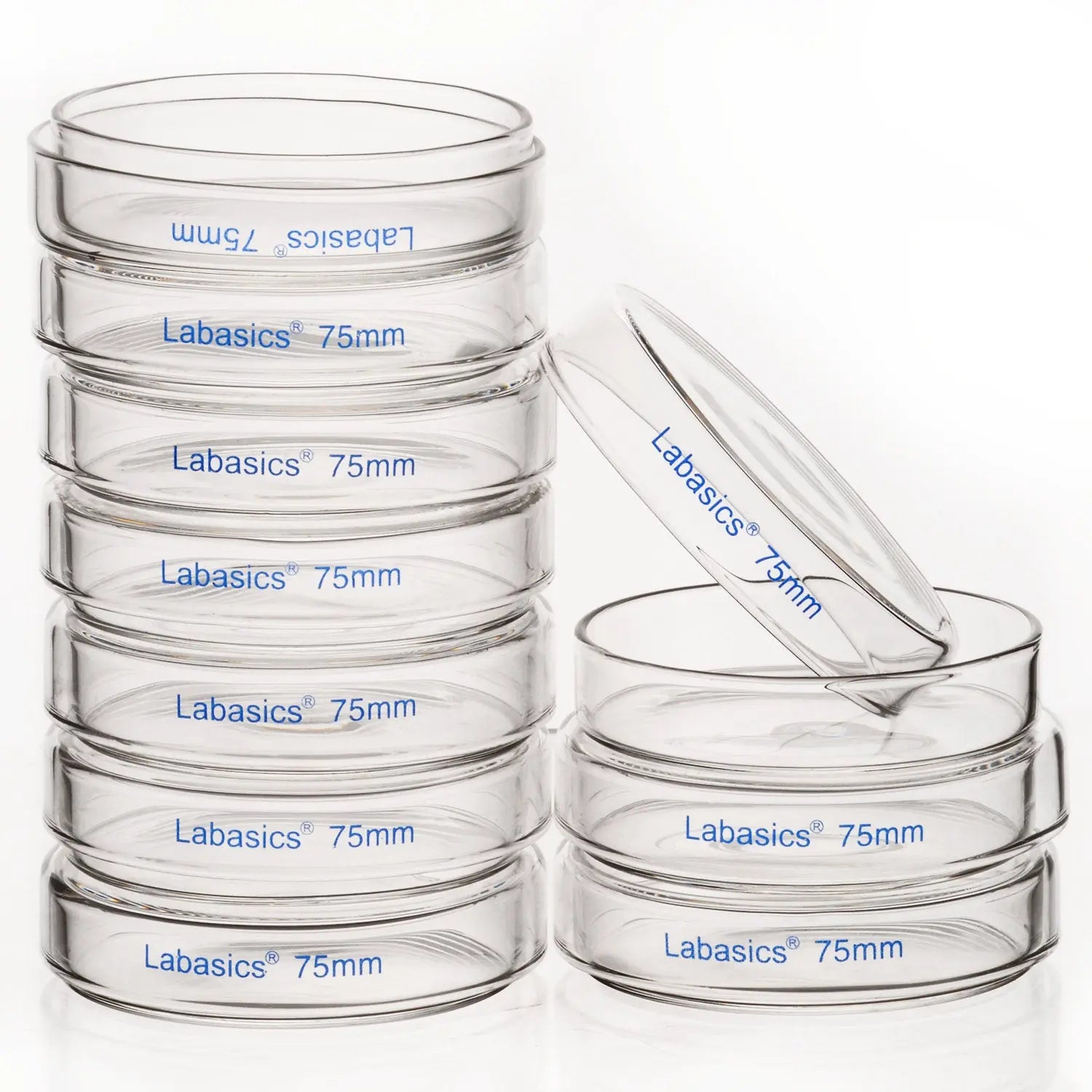 Glass Petri Dish with Lid, 60-150 mm Outer Diameter Labasics