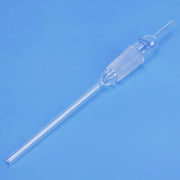 Glass Extended Adapter, Air Flow Tube Borosilicate Glass Inlet Adapter with Extended Drip Tube 8 mm Diameter and 15 mm Lower Length Labasics