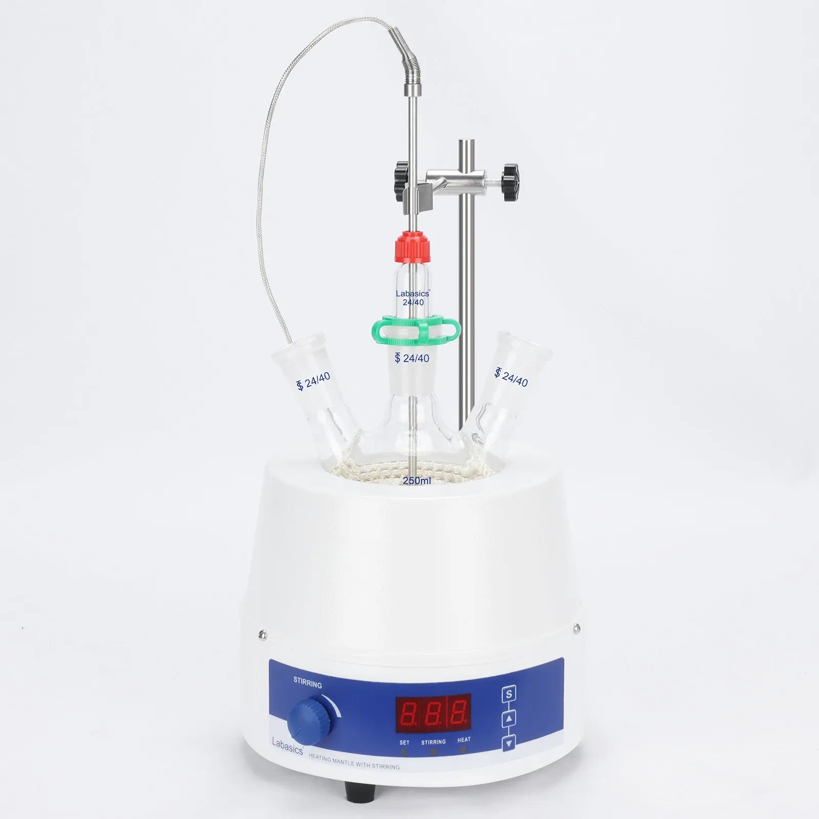 Digital Magnetic Stirring Heating Mantle with Temperature Probe, 250-1000 mL, RT-300℃, 20-1200 RPM Labasics