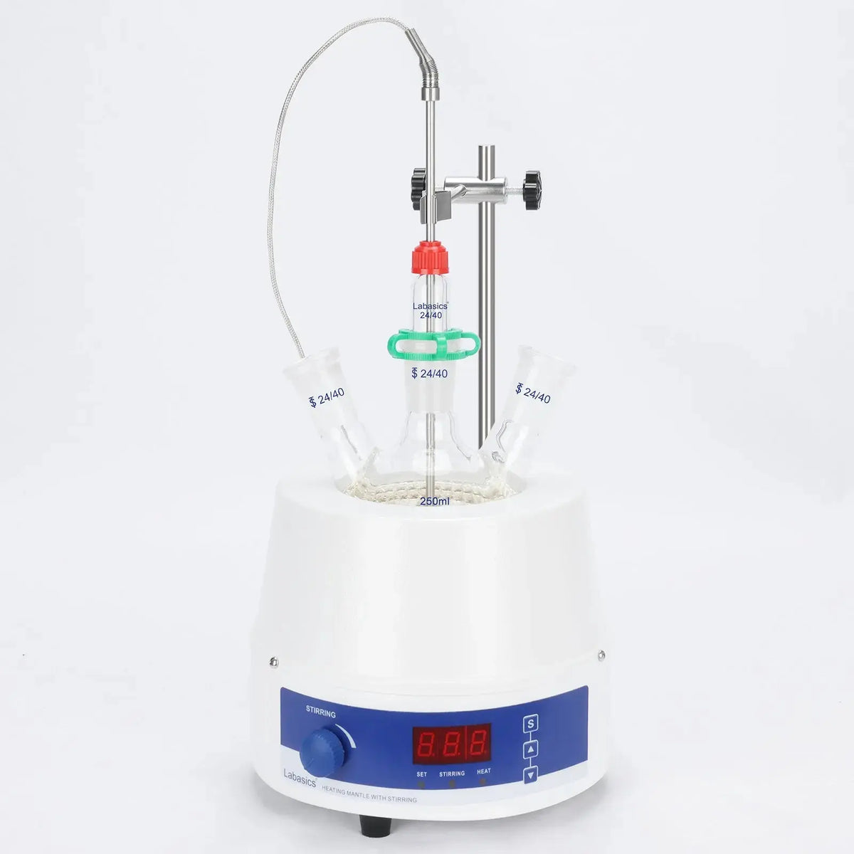 Digital Magnetic Stirring Heating Mantle with Temperature Probe, 250-1000 mL, RT-300℃, 20-1200 RPM Labasics