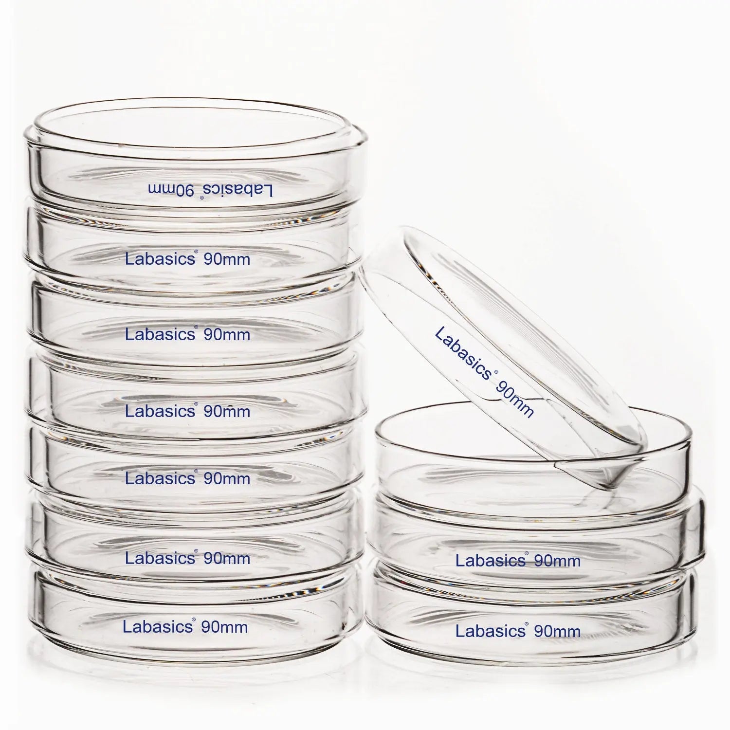 Glass Petri Dish with Lid, 60-150 mm Outer Diameter Labasics