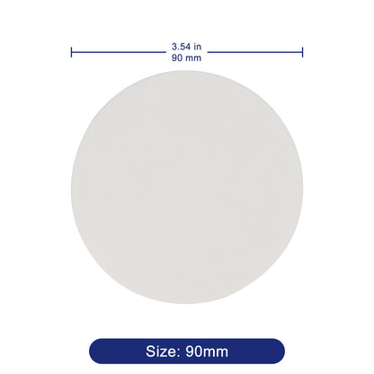 Qualitative Filter Paper, Fast Filtration Speed, 100 Pack, 55-90 mm Diameter