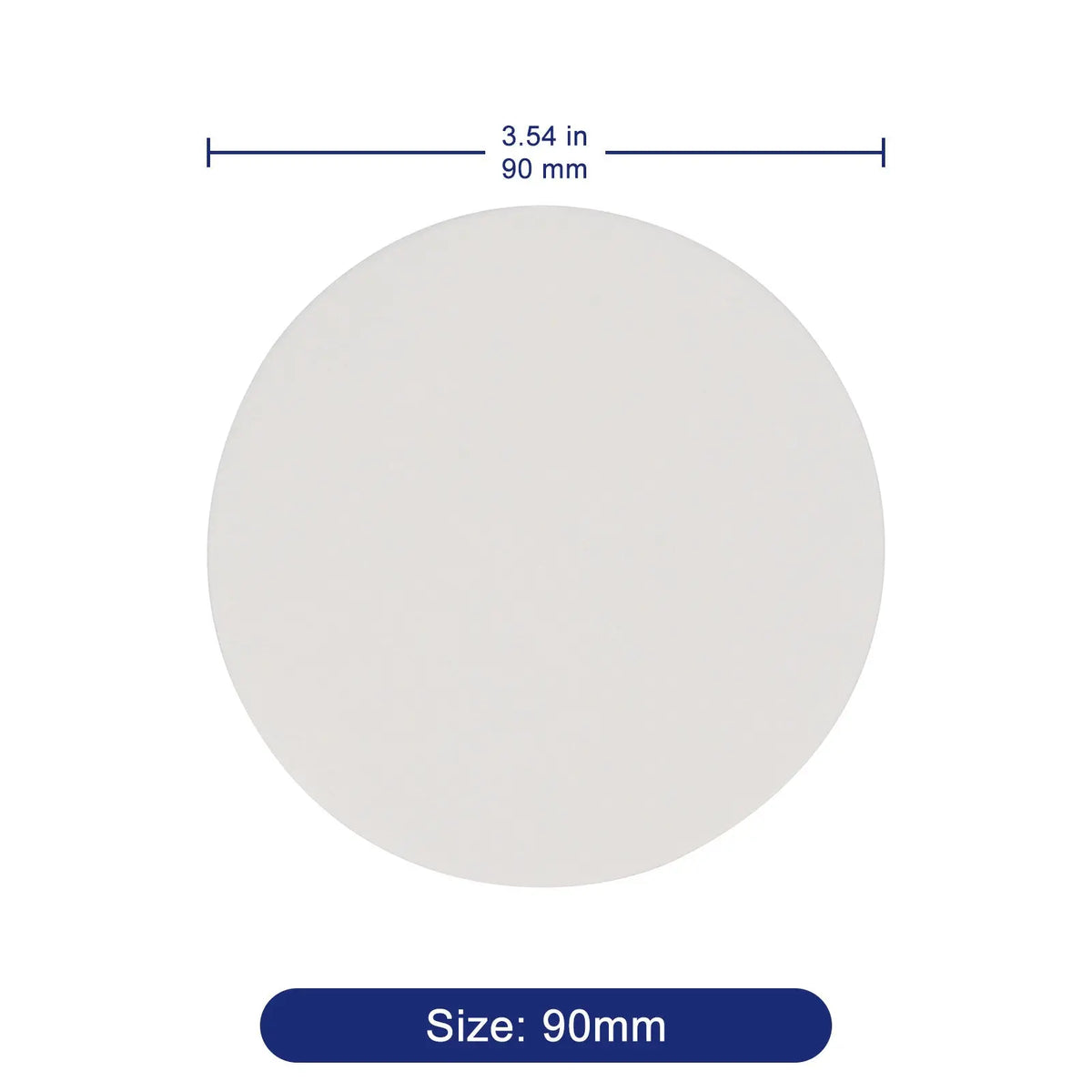 Qualitative Filter Paper, Slow Filtration Speed, 100 Pack, 55-90 mm Diameter Labasics