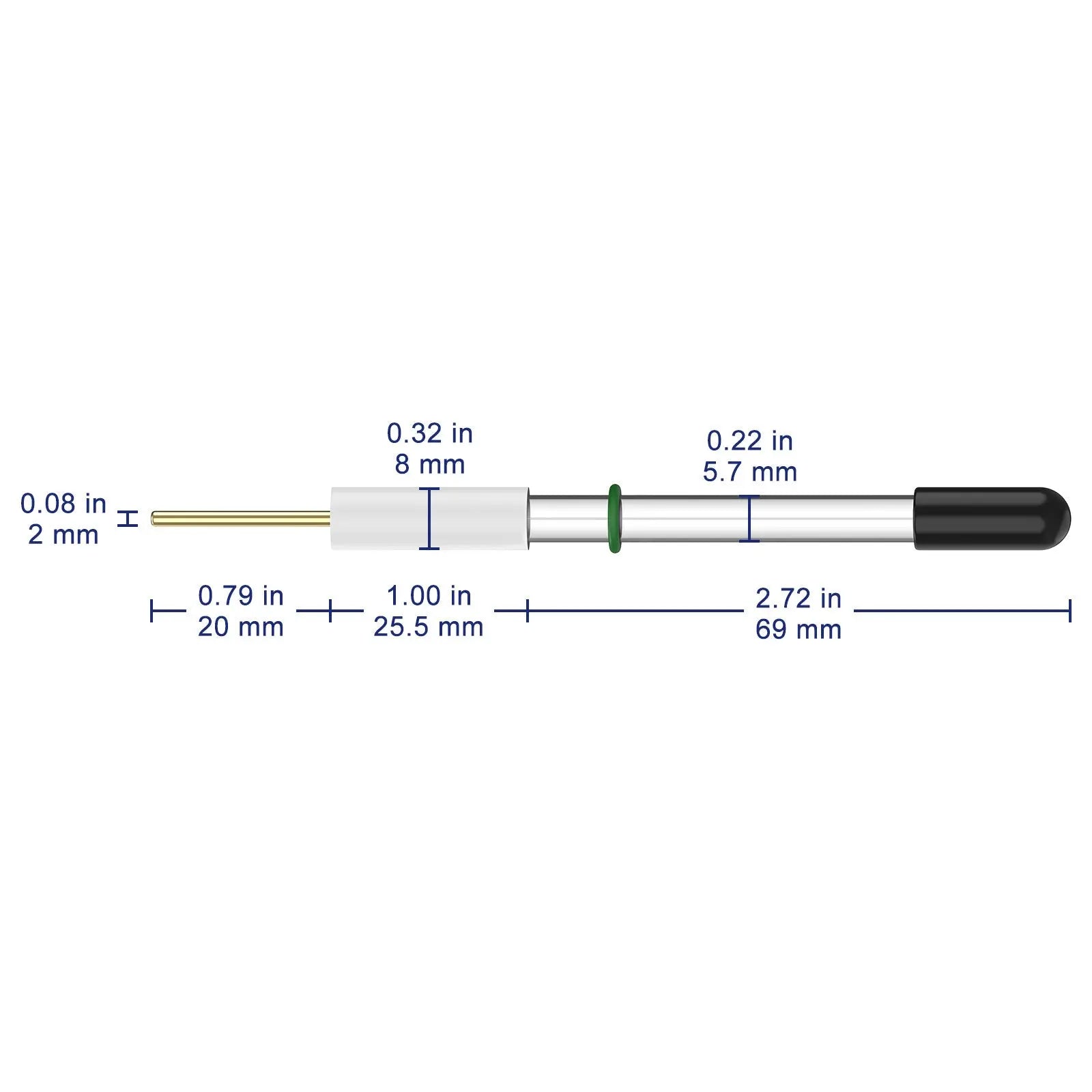 Ag/AgNO3 Reference  Electrode, 6 x 65 mm, Non-Aqueous Phase Labasics