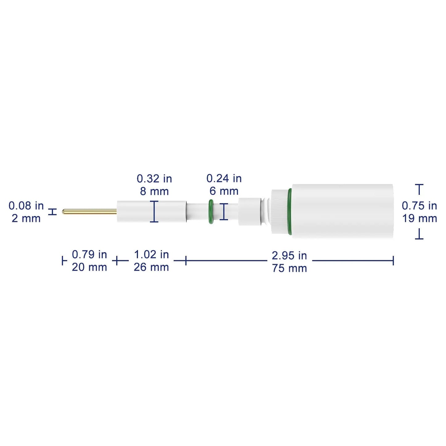 All-PTFE Ag/AgCI Reference Electrode, 6 x 65 mm, Acidic/Alkaline Labasics