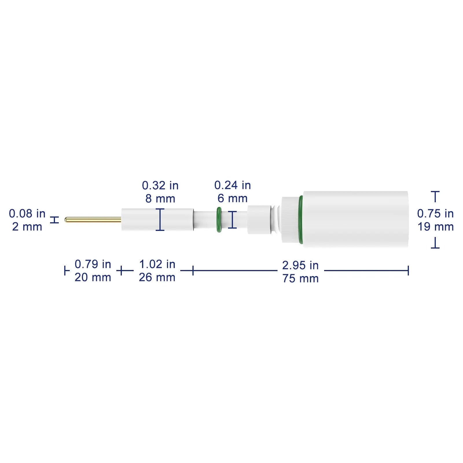 All-PTFE Ag/AgCI Reference Electrode, 6 x 65 mm, Acidic/Alkaline Labasics