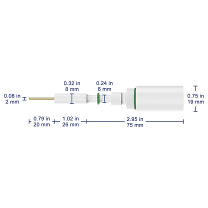 All-PTFE Ag/AgCI Reference Electrode, 6 x 65 mm, Acidic/Alkaline Labasics