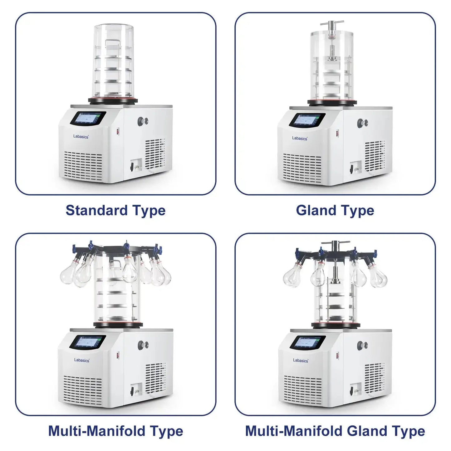 Benchtop Freeze Dryer, <60°C Cold Trap, 3 kg Water Capacity, 0.092-0.12 m² Freeze Drying Area Labasics Shop