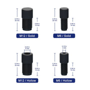 Electrode Knob Screw, 5-Pack, M6 / M12 PP, Solid & Hollow Types for Electrolysis Cell Connections Labasics Shop