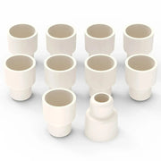 Flip-top rubber stopper, 14 mm inner diameter, fits 14/20 joint lab glassware, reusable natural rubber, smooth and durable