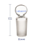Glass Hollow Stopper for 24/40 Outer Joint Glass, 5 Packs Labasics