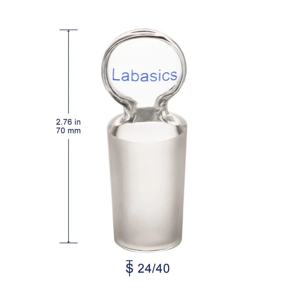 Glass Hollow Stopper for 24/40 Outer Joint Glass, 5 Packs Labasics
