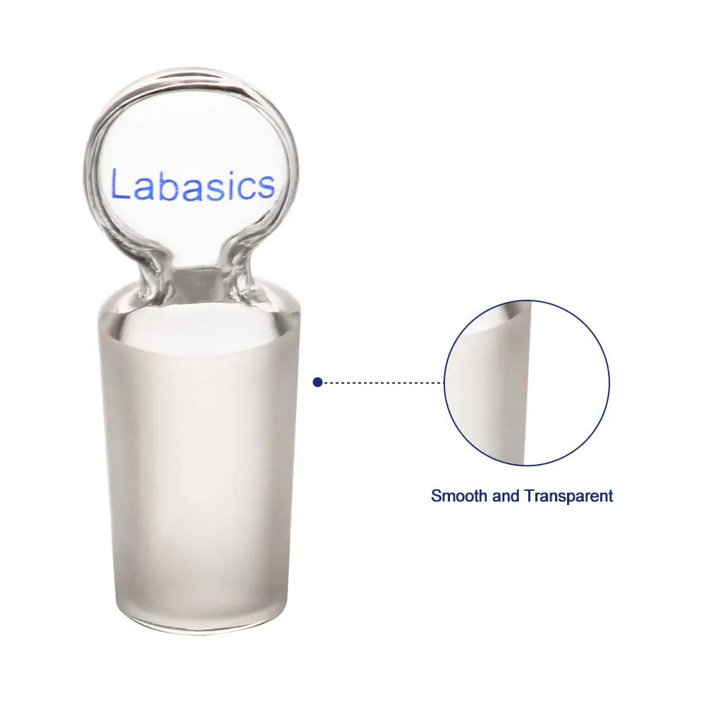 Glass Hollow Stopper for 24/40 Outer Joint Glass, 5 Packs Labasics