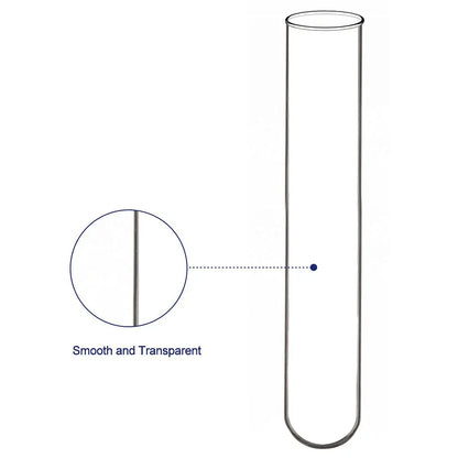 Glass Round Bottom Test Tubes, 30 mm OD X 165 mm Length, 15 Packs Labasics