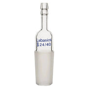 Borosilicate glass straight inlet distilling adapter, 24/40 joint, heavy-duty and reusable, ideal for connecting distillation equipment and hoses