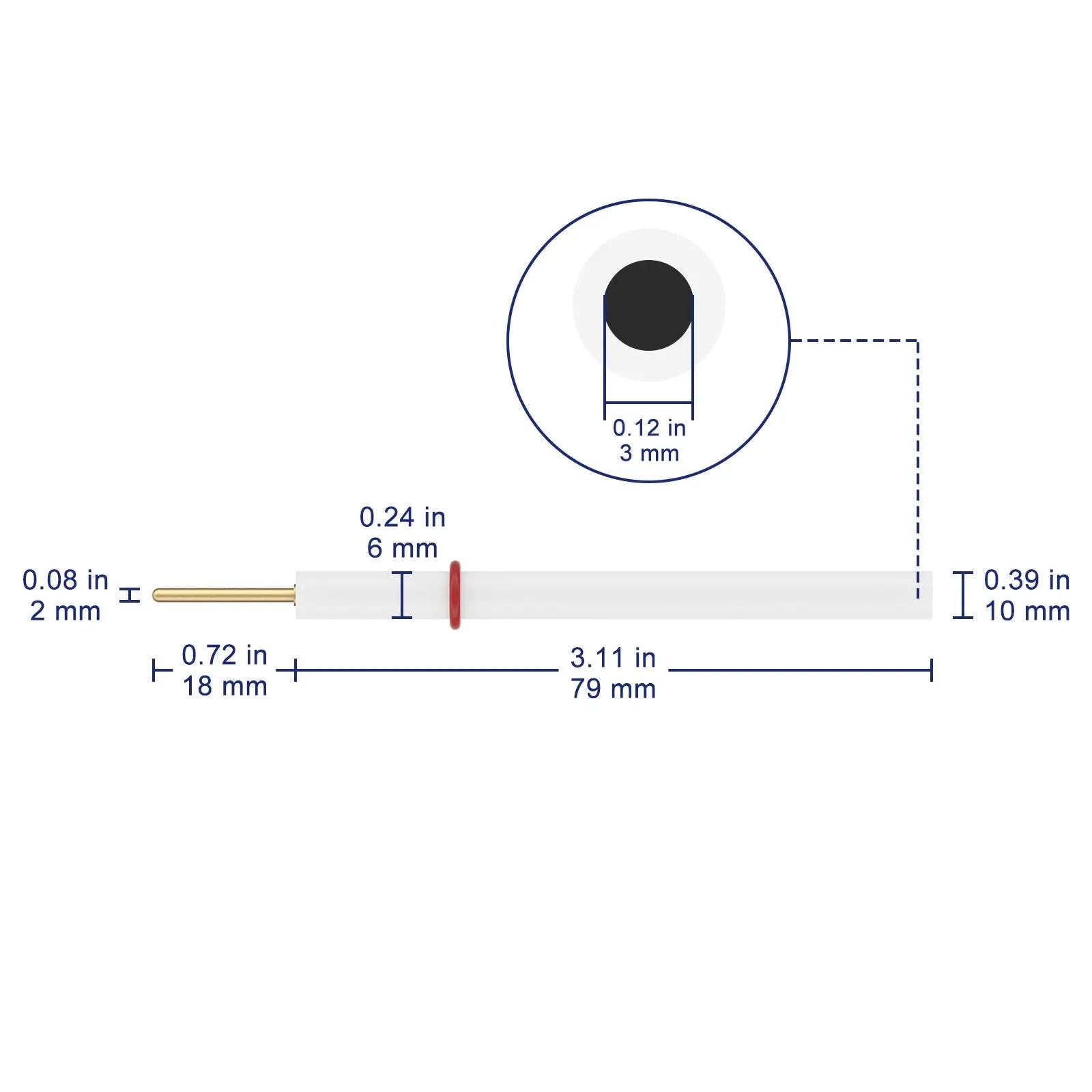 Glassy Carbon Disk Electrode, O.D.3 mm Labasics