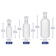 HDPE Narrow Mouth Plastic Reagent Bottle, 2-Pack, 250-1000 ml Labasics