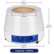 Manual heating mantle with integrated magnetic stirrer for chemistry research
