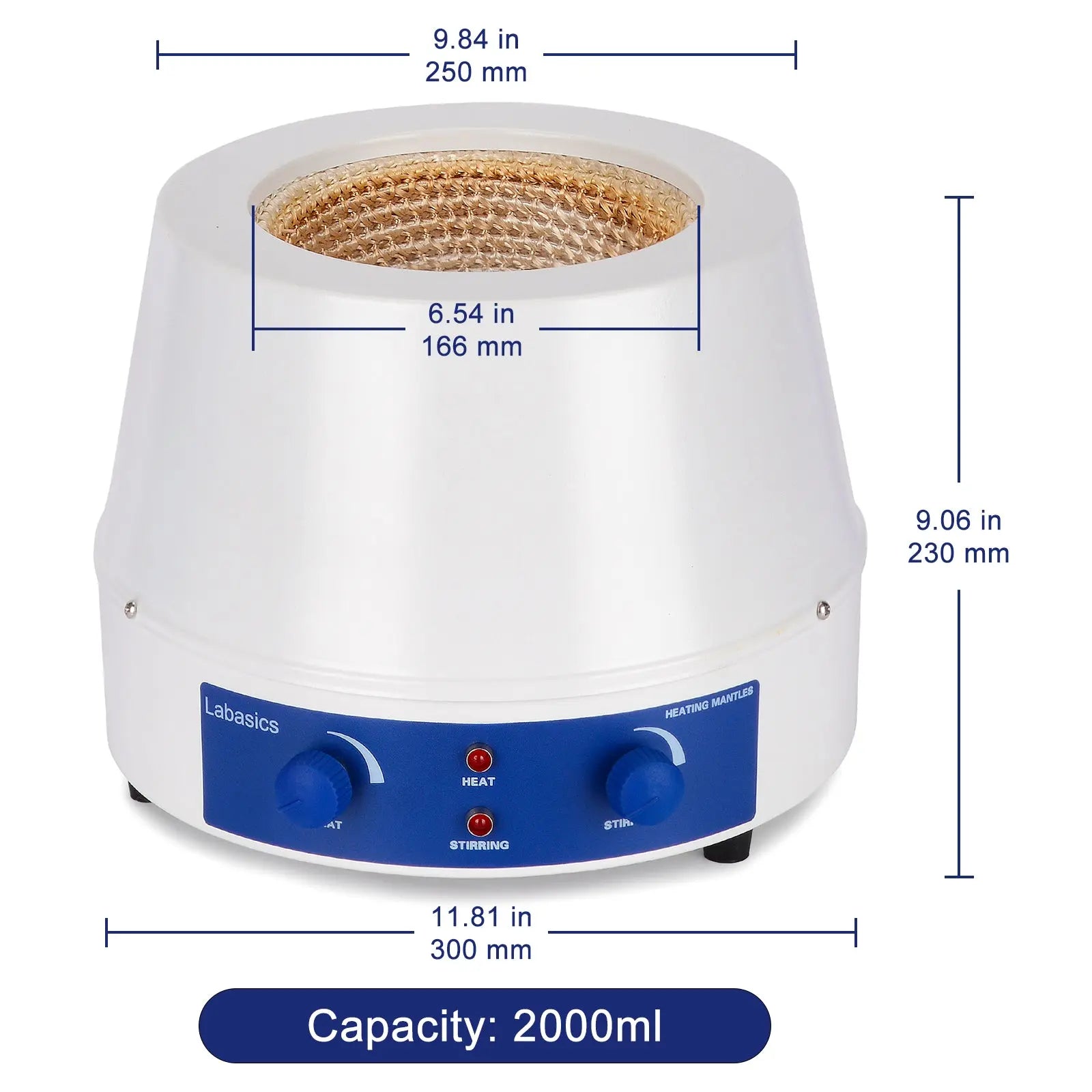 Heating Mantle with Magnetic Stirrer, 500-2000 ml Labasics
