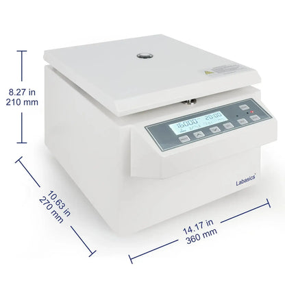 High-Speed Digital Centrifuge, 16000 RPM Max Speed, 17940xg Max Centrifugal Force, Angle Rotor Labasics