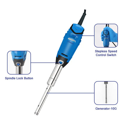 High-Speed Handheld Homogenizer, 0.2-150 mL Vessels, 3000-32000 rpm Labasics