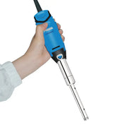 Handheld biological sample homogenizer with stainless probes
