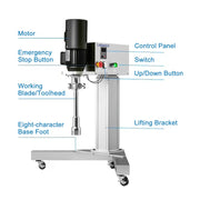 High-Speed Shear Dispersion Emulsification Homogenizer, 220V Labasics
