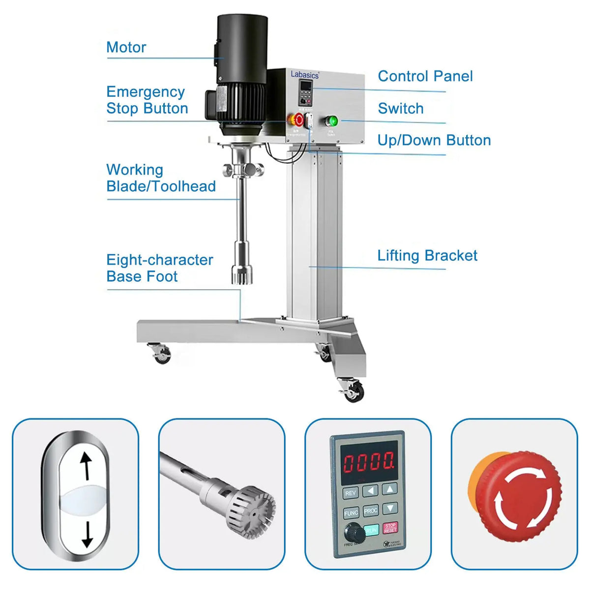 High-Speed Shear Dispersion Emulsification Homogenizer, 220V Labasics