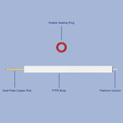 Platinum Column Electrode, 99.99% Purity, 1 x 5 mm Labasics