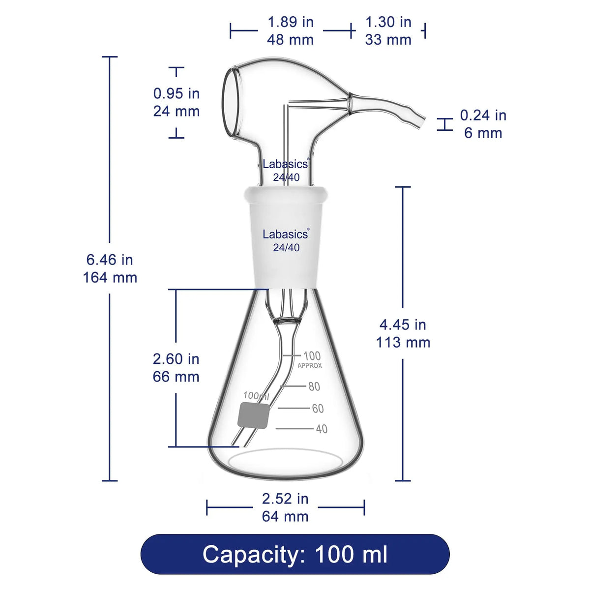 Color-Developing Spray Bottle with Rubber Bulb, 100 ml Labasics