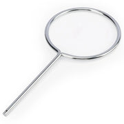 Chrome-plated straight retort ring for supporting separatory funnels in lab experiments