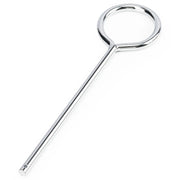 Labasics retort ring, straight, chrome-plated, heat-resistant up to 500°C