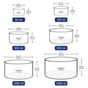 Crystallizing Dish, No Spout, 50-1500 ml Labasics