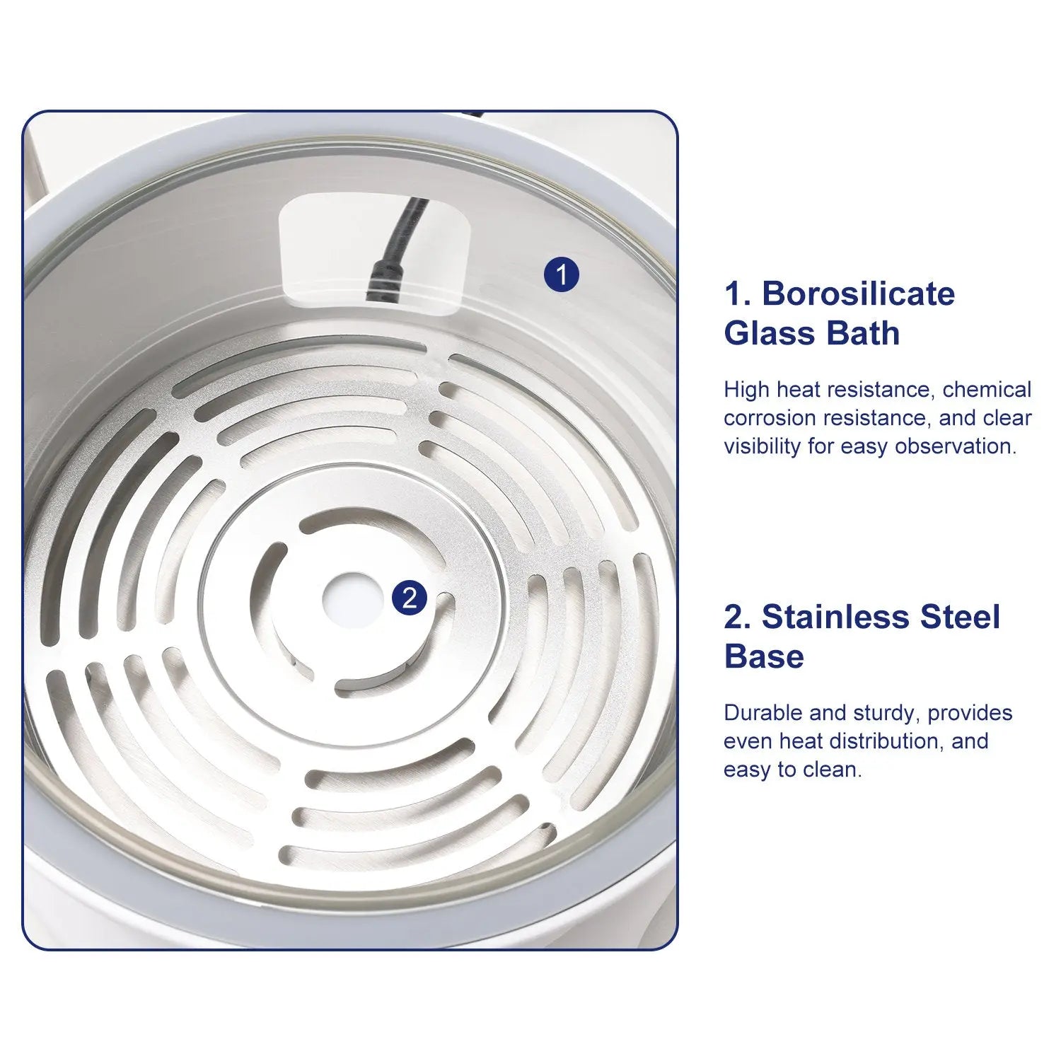 LCD Digital Heating Magnetic Water Bath, 3 L / 5 L, 100-1500 rpm Stirring Labasics