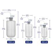 LDPE Wash Bottle, Translucent, 1-3 Pack, 250-1000 ml Labasics
