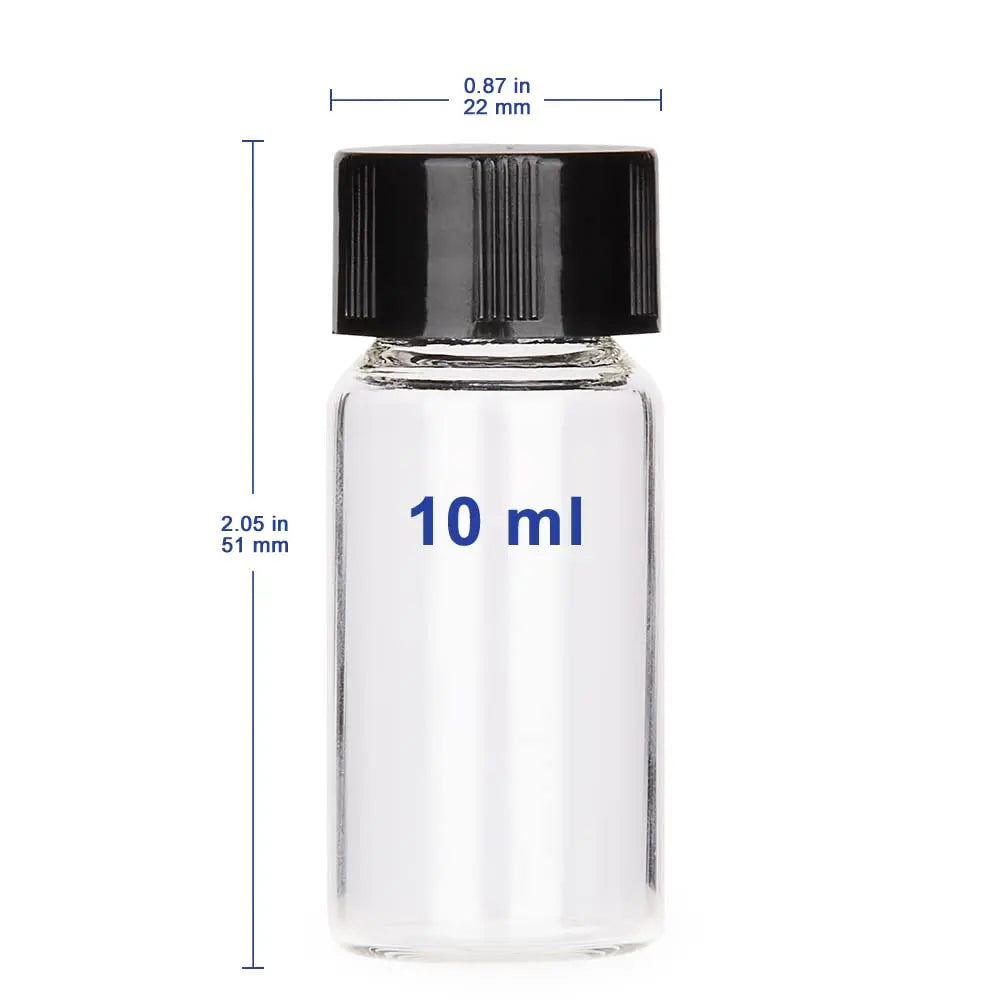 Glass Sample Vials, 10 mL/0.3 oz., 10 Packs Labasics