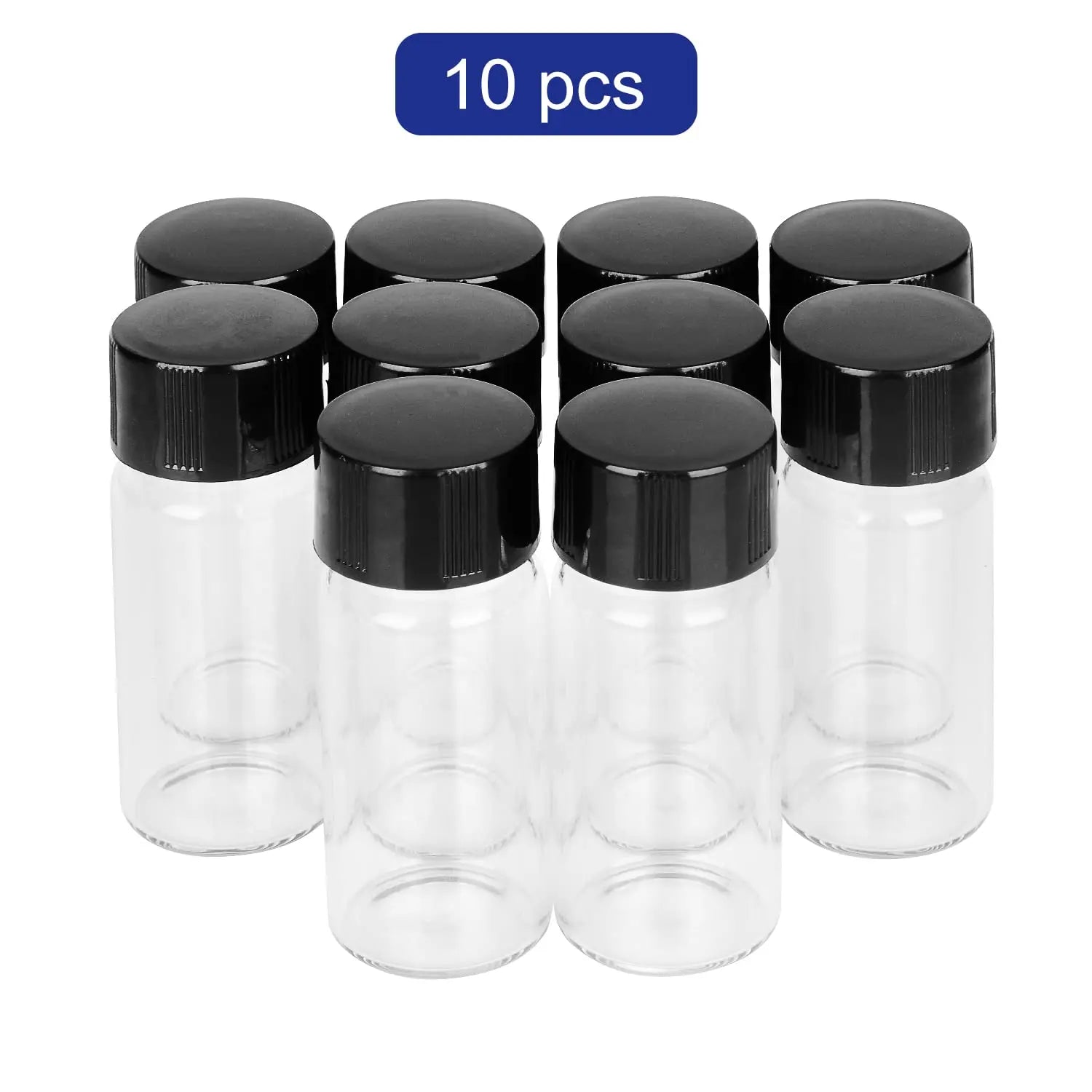 Glass Sample Vials, 10 mL/0.3 oz., 10 Packs Labasics