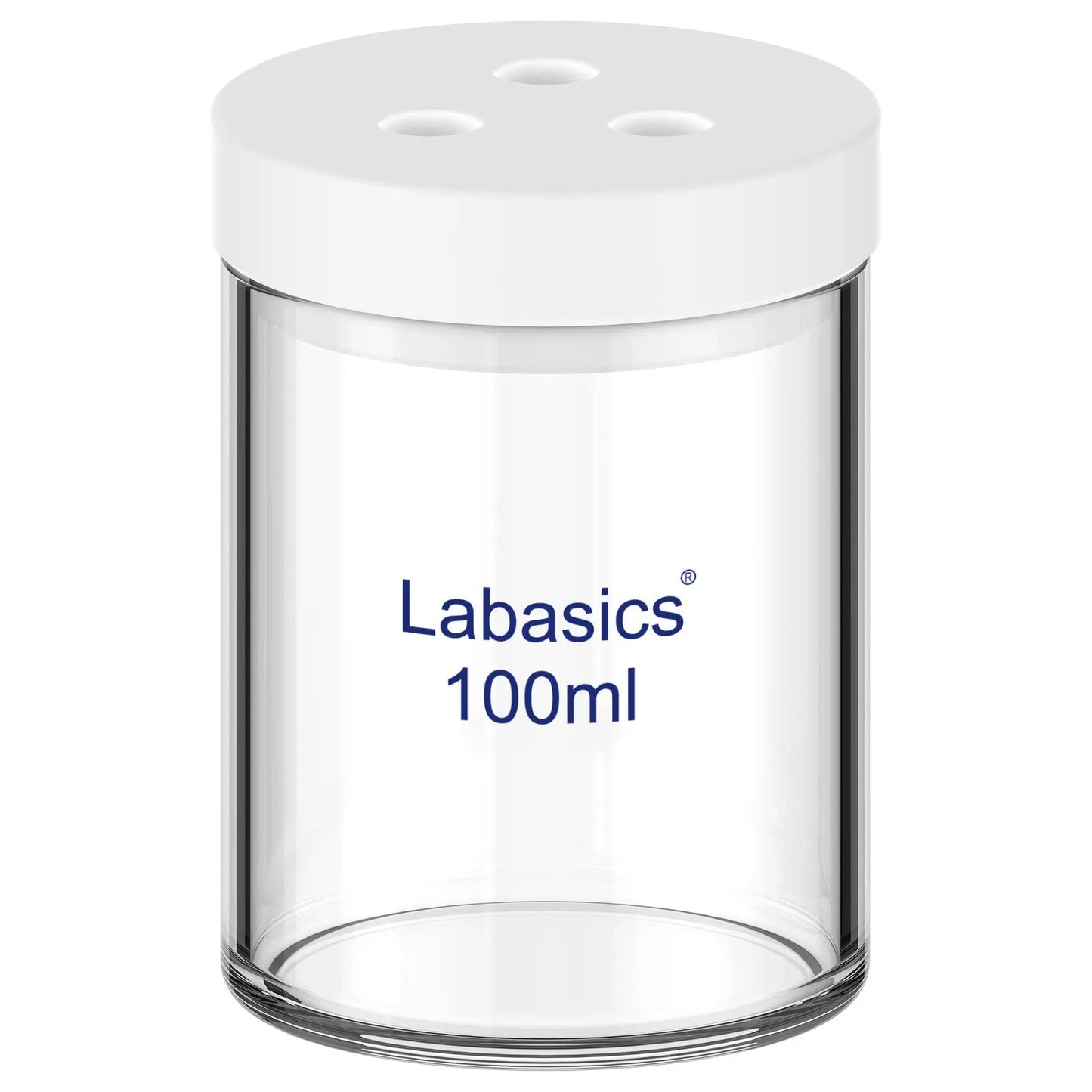 Non-sealed electrolytic cell, 100 mL, glass reaction vessel with PTFE lid, suitable for three-electrode system setup and corrosion testing in lab