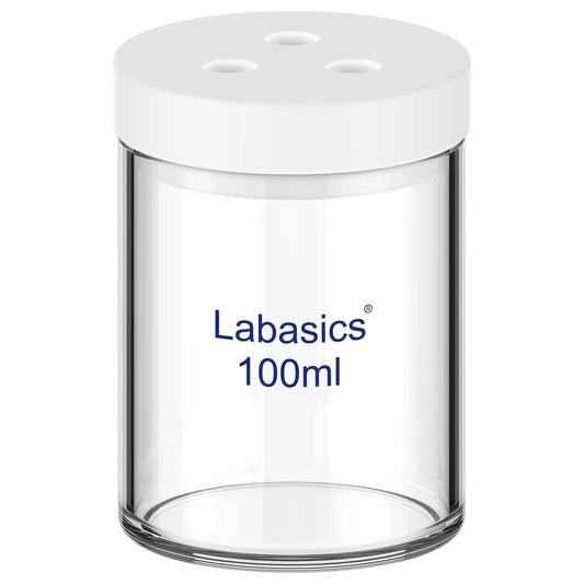 Non-sealed electrolytic cell, 100 mL, glass reaction vessel with PTFE lid, suitable for three-electrode system setup and corrosion testing in lab