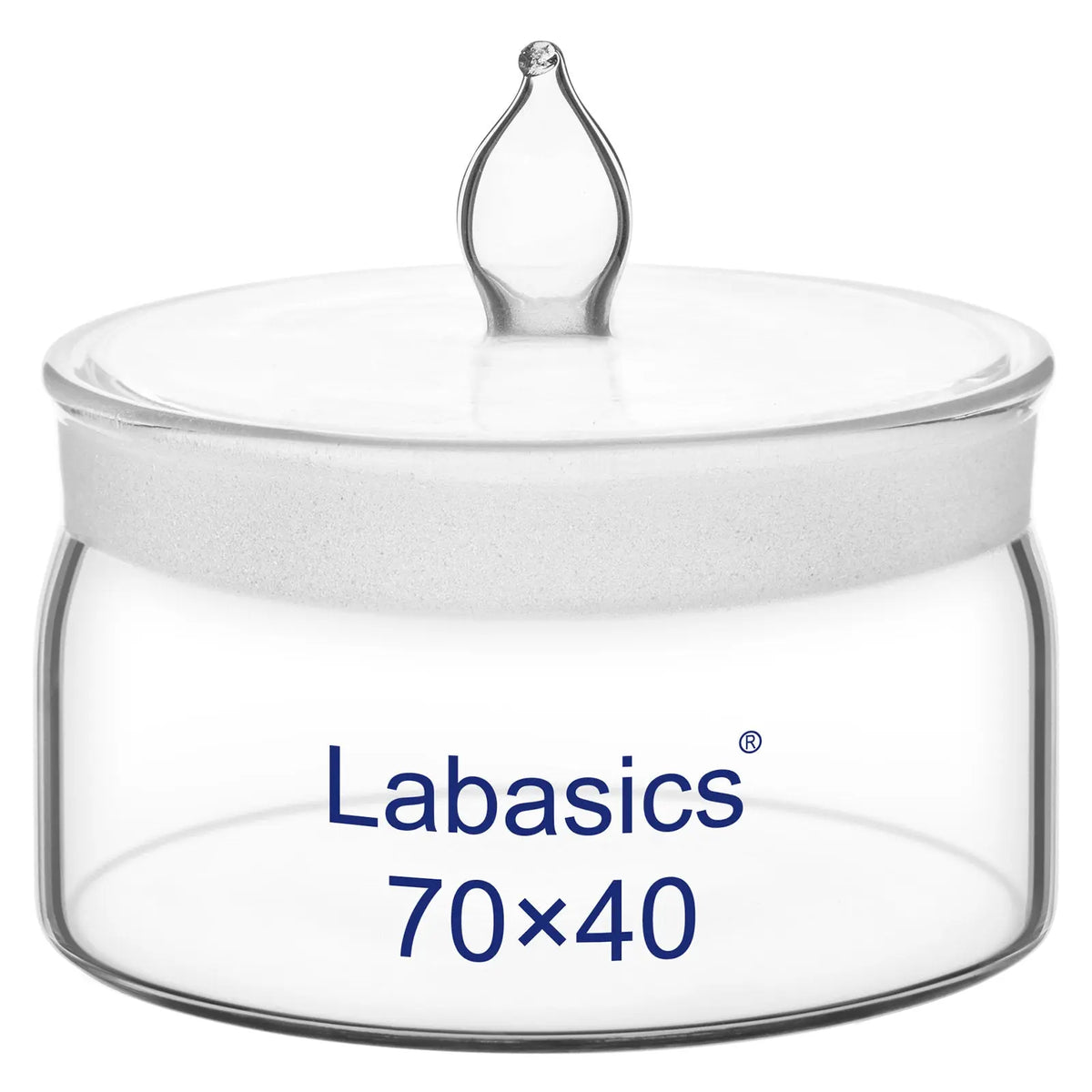 70 mm weighing bottle, glass body with ground glass stopper, for analytical balance use