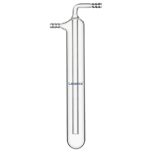One-piece borosilicate vacuum cold trap, zigzag hose connector, vapor condensation trap