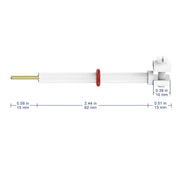titanium sheet electrode clamp ptfe body gold plated copper rod laboratory use
